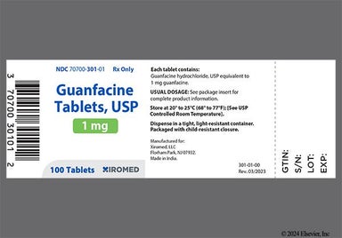 White Oval Xi And 130 - Guanfacine Hydrochloride 1mg Tablet