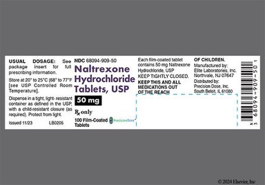 Yellow Round El 15 - Naltrexone Hydrochloride 50mg Tablet