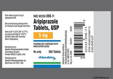 Pink Modified Rectangle 250 - Aripiprazole 5mg Tablet