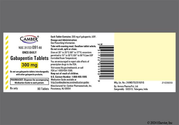 White Oval G5 And V1 - Gabapentin 300mg Tablet (Once-Daily)
