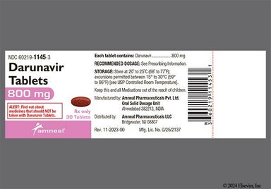 Red Oval AC14 - Darunavir 800mg Tablet