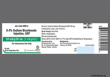 colorless - Sodium Bicarbonate 8.4% Solution for Injection
