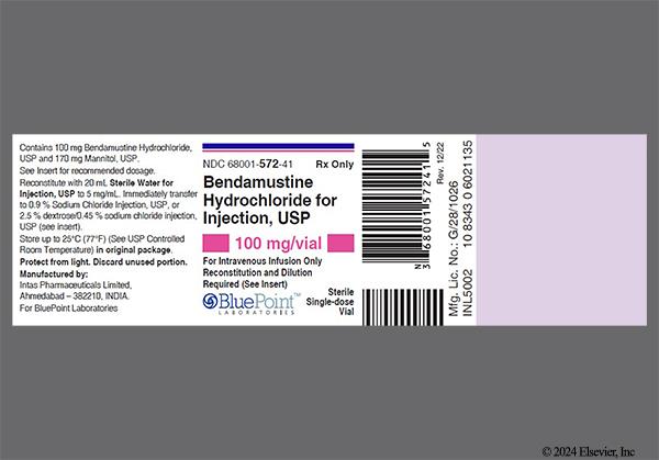 white - Bendamustine Hydrochloride 100mg Powder for Injection