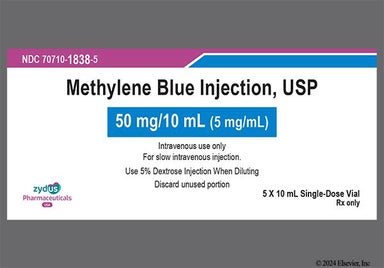 blue - Methylene Blue 50mg/10mL Solution for Injection