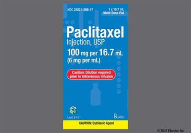 yellow - Paclitaxel 100mg/16.7mL Solution for Injection