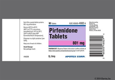 Brown Oval Apo And 801 - Pirfenidone 801mg Tablet