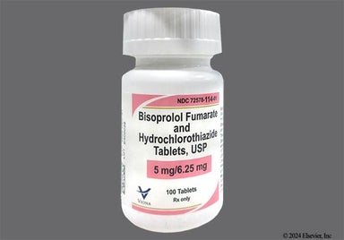 Pink Round 114 - Bisoprolol Fumarate/Hydrochlorothiazide 5mg-6.25mg Tablet