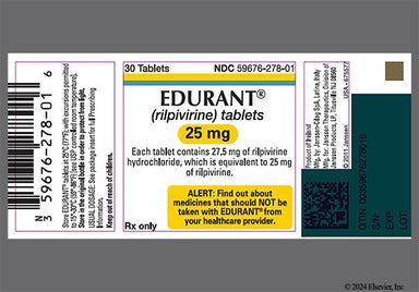 White Round Tmc And 25 - EDURANT 25mg Tablet