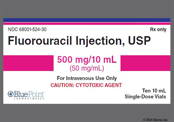 yellow - Fluorouracil 500mg/10mL Solution for Injection