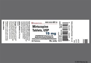 Yellow Oblong M2 - Mirtazapine 15mg Tablet