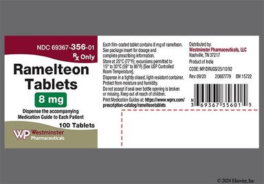 Yellow-orange Round E - Ramelteon 8mg Tablet