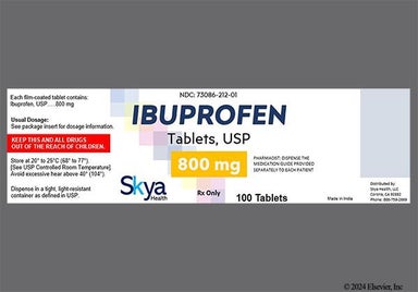 White Oblong 123 - Ibuprofen 800mg Tablet
