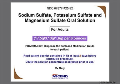 colorless - Sodium Sulfate/Potassium Sulfate/Magnesium Sulfate 17.5g-3.13g-1.6g/177mL Oral Solution