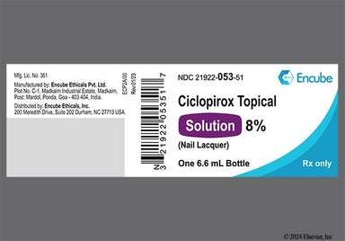 yellow - Ciclopirox Olamine Nail Lacquer 8% Topical Solution