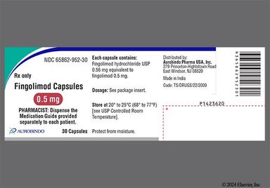 Yellow And Gray Fgl 05 - Fingolimod 0.5mg Capsule