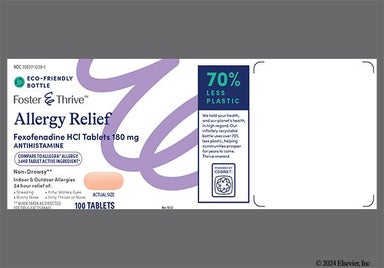 Orange Oblong 180 - Foster & Thrive Allergy Relief 180mg Tablet