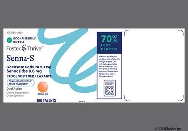 Orange Round S35 - Foster & Thrive Senna-S 50mg-8.6mg Tablet