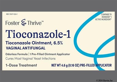 brown - Foster & Thrive Tioconazole-1 6.5% Vaginal Ointment