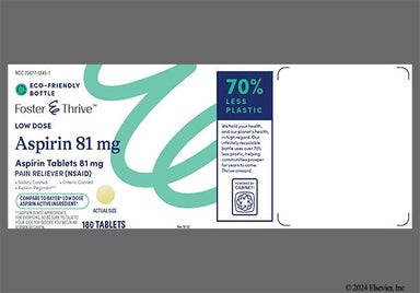 Yellow Round 81 - Foster & Thrive Low Dose Aspirin 81mg Enteric-Coated Tablet