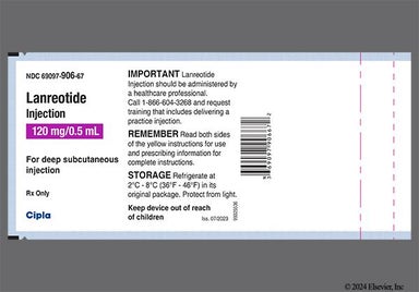 yellow - Lanreotide 120mg/0.5mL Solution for Injection