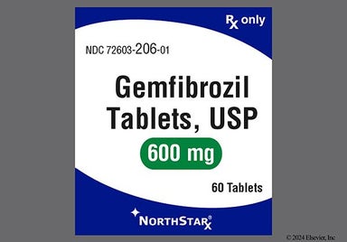 White Oblong E And 82 - Gemfibrozil 600mg Tablet