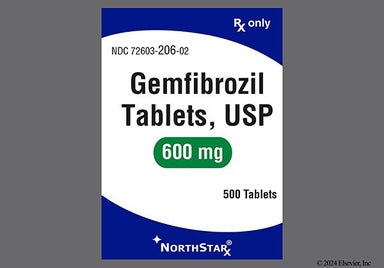White Oblong E And 82 - Gemfibrozil 600mg Tablet