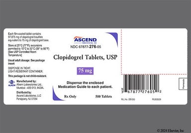Pink Round Cl 75 - Clopidogrel 75mg Tablet