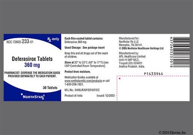 Blue Oval 360 And Df - Deferasirox 360mg Tablet