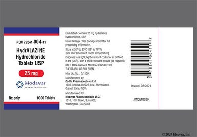 Orange Round C43 - Hydralazine Hydrochloride 25mg Tablet