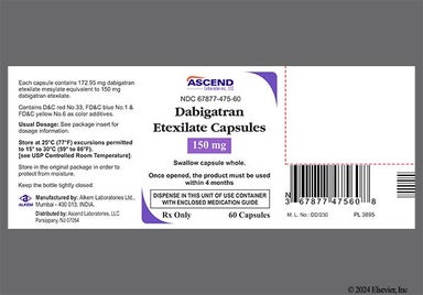 Blue And White Dab 150 - Dabigatran Etexilate 150mg Capsule