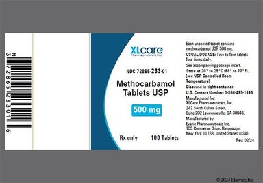 White Oblong 114 And H - Methocarbamol 500mg Tablet