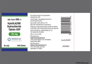 Orange Round C45 - Hydralazine Hydrochloride 50mg Tablet