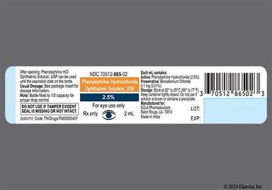 yellow - Phenylephrine Hydrochloride 2.5% Ophthalmic Solution