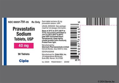 Green Modified Rectangle 40 And G5 - Pravastatin Sodium 40mg Tablet