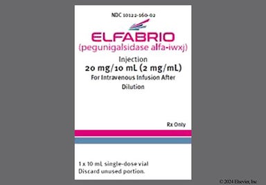 colorless - ELFABRIO 20mg/10mL Solution for Injection