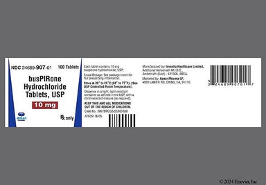 White Oblong 099 - Buspirone Hydrochloride 10mg Tablet