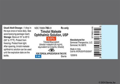 colorless - Timolol Maleate 0.5% Ophthalmic Solution