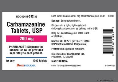 White Oblong C M - Carbamazepine 200mg Tablet
