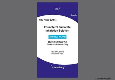 colorless - Formoterol Fumarate 20mcg/2mL Solution for Inhalation