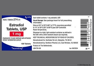 Purple Oval N 565 - Estradiol 1mg Tablet