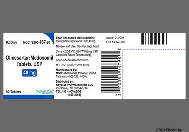 White Oval MO - Olmesartan Medoxomil 40mg Tablet
