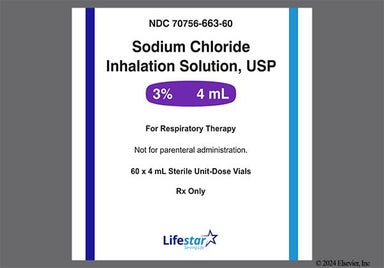 colorless - Sodium Chloride 3% Solution for Inhalation