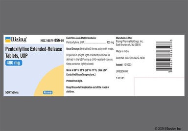 Purple Oval R856 - Pentoxifylline 400mg Extended-Release Tablet