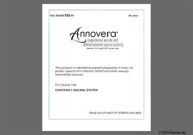 white round - Annovera 0.15mg-0.013mg/24 hr Vaginal System