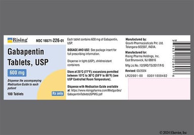 White Oval 7 5 - Gabapentin 600mg Tablet