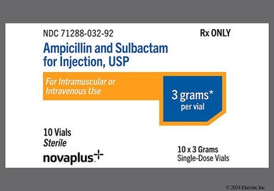 white - Ampicillin/Sulbactam 3g Powder for Injection (NOVAPLUS)