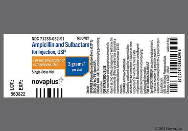 white - Ampicillin/Sulbactam 3g Powder for Injection (NOVAPLUS)