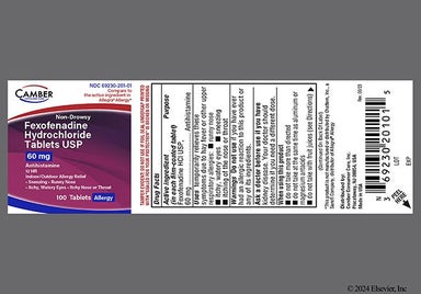 Pink Oval Sg 201 - Fexofenadine Hydrochloride 60mg Tablet