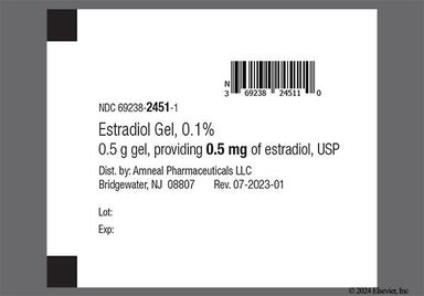 Colorless Not applicable - Estradiol 0.1% Transdermal Gel (0.5mg/day)