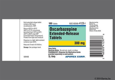 Brown Oval Ox300 And Apo - Oxcarbazepine 300mg Extended-Release Tablet